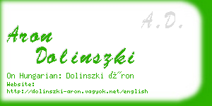 aron dolinszki business card